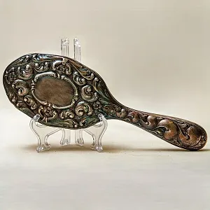 Антикварный Дамский набор для туалетного столика - 4 предмета, Серебро, Англия - начало ХХ века. 