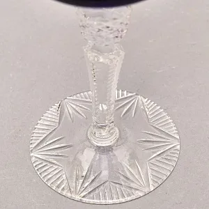 Хрустальный Бокал для вина серия «IMPERIAL» синего цвета, JOSEPHINENHUTTE Германия, 50-е годы ХХ века.