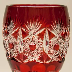 Редкость!!! Набор 6-ть Стаканов для Сока, Цветной Хрусталь, JOSKA BODENMAIS Германия, 60-е гг.