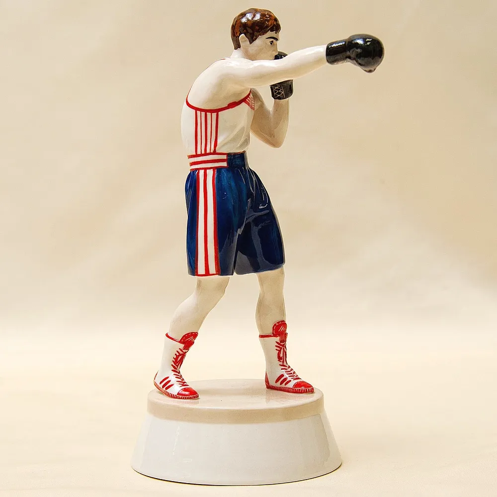 Авторская Коллекционная Фарфоровая Статуэтка «Боксёр», Россия.