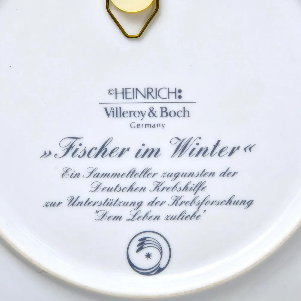 Коллекционная Фарфоровая Тарелка - Блюдо «Зима» Heinrich Villeroy&Boch, Германия, 80-е годы.