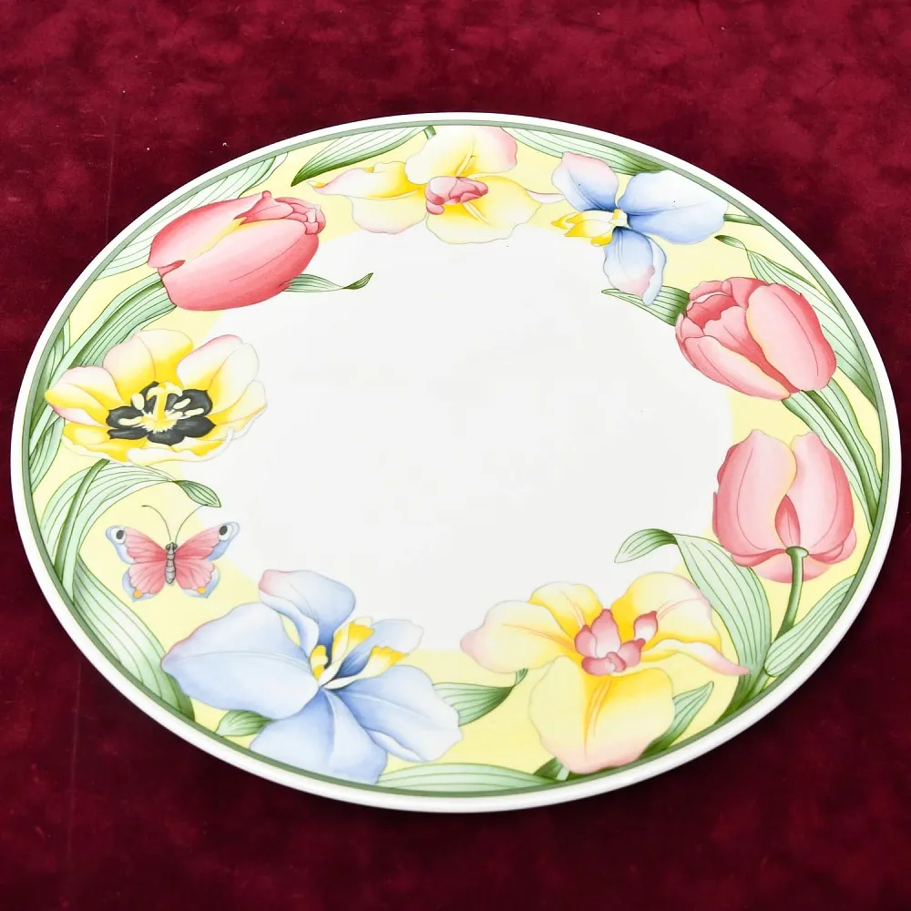 Сервировочная Тарелка - Блюдо для торта, Фарфор Villeroy&Boch Германия, 1991 - 1993 годы.