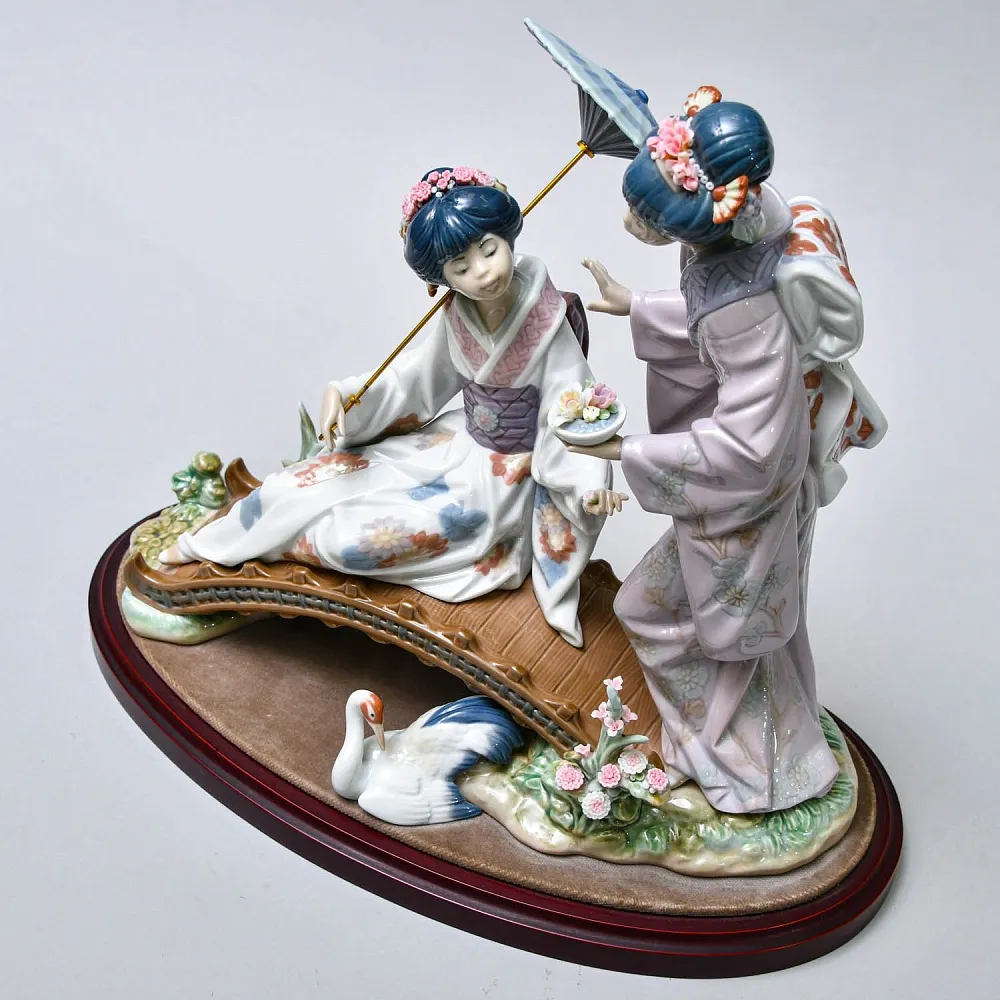 Большая Коллекционная Фарфоровая статуэтка «ВЕСНА В ЯПОНИИ», Lladro Испания -1984 год.