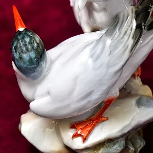 Редкость! Фарфоровая Статуэтка «Птицы - Чайки - Две крачки», Hutschenreuther Германия - 1955 год.