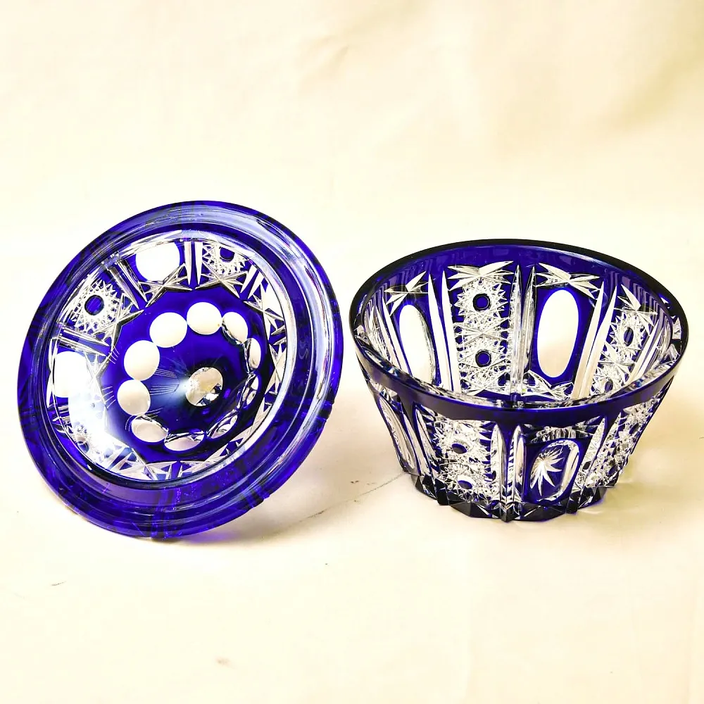 Ваза - Конфетница с кышкой Хрусталь JOSKA BODENMAIS Германия, конец 60-х гг.