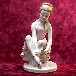 Редкость! Авторская Фарфоровая статуэтка «Юная балерина Татьяна Пилецкая», ЛФЗ СССР 1950–1960 годы. 