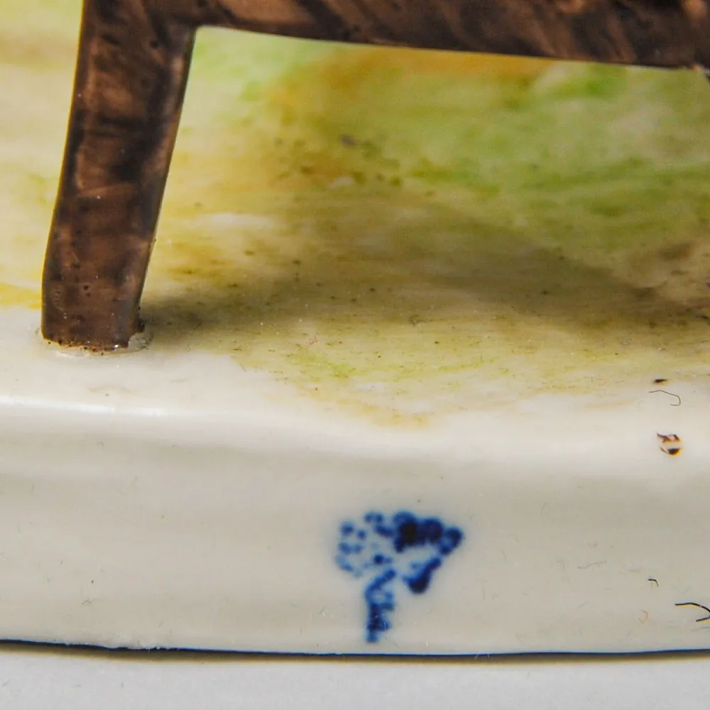 Антикарная Фарфоровая Статуэтка «Едоки каши. Завтрак», Aсkermann & Fritze начало ХХ века.