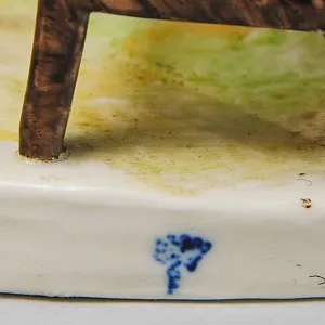 Антикарная Фарфоровая Статуэтка «Едоки каши. Завтрак», Aсkermann & Fritze начало ХХ века.