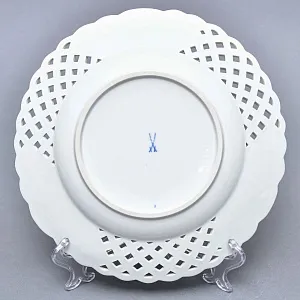 Антикваное Фарфоровое Блюдо - Тарелка «РОЗА»,  MEISSEN Германия, первая половина ХХ века.