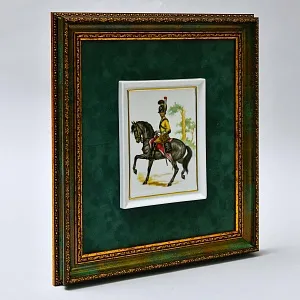 Фарфоровая Плакетка - Картина - Панно из коллекции «Кавалеристы ХIX века», Германия.