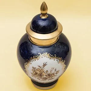 Малый Вазон с крышкой из коллекции «Gold Night» SHUMAN-ARZBERG Германия Н-25см.