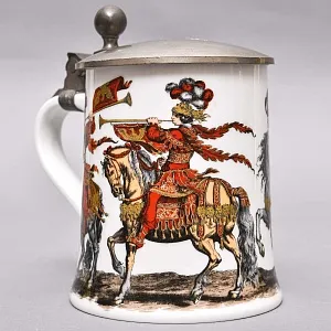 Коллекционная Пивная Кружка с оловянной крышкой, Kaiser Германия, 1958 - 1960 годы. 