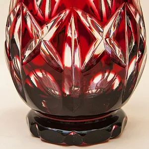 Классическая Ваза Рубинового Хрусталя WMF Crystal Cabinet Германия Н-28 см., конец 60-х гг.