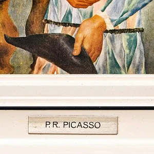 Картина - Портрет - Миниатюра «АРЛЕКИН», Металл, Эмаль Италия, вторая половина ХХ века.