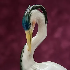 Птицы - Фарфоровая статуэтка «Цапли», Карл Энс / Karl Ens,  Германия, 50-е годы ХХ века.