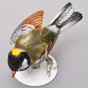 Коллекционная Фарфоровая статуэтка «Птица. Большая синица», ROSENTHAL Германия, 60-е годы ХХ века. 