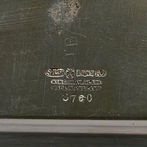 Винтажный Прямоугольный Металлический Поднос - Подставка, Silverplate Англия.