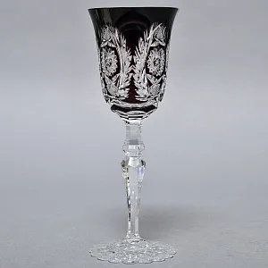 Антикварный Хрустальный Фужер - Бокал для вина Knittel FAKIRIS Силезия, Германия, 30-е годы ХХ века.