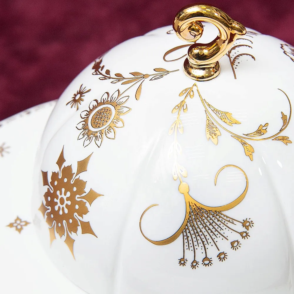 Фарфоровая Шкатулка «Рождественская Звезда», Villeroy&Boch Германия, конец ХХ века.