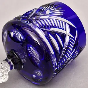 Хрустальный Бокал для вина серия «IMPERIAL» синего цвета, JOSEPHINENHUTTE Германия, 50-е годы ХХ века.