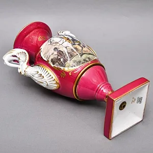 Коллекционная Фарфоровая Ваза «Битвы Наполеона», Couleuvre Франция, середина ХХ века.