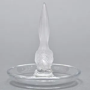 Хрустальная Подставка «ФАЗАН» для колец и украшений в стиле Арт Нуво, Laligue Франция.