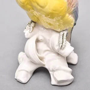 Птица - Фарфоровая статуэтка «Попугай Желто - Розовый Какаду» Н -19 см., Karl Ens Германия.