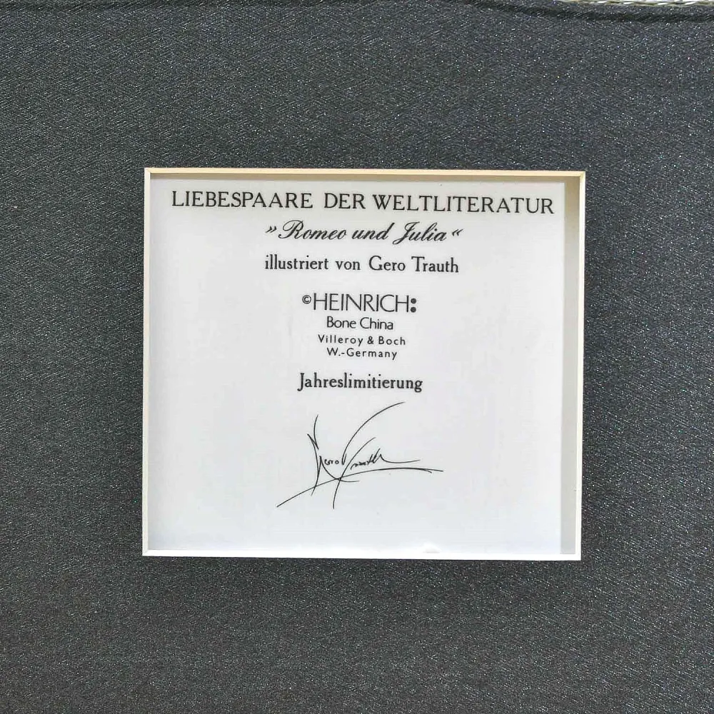 Картина - Панно - Фарфоровая Плакетка «Ромео и Джульета», Villeroy&Boch. Германия - 1980 год.