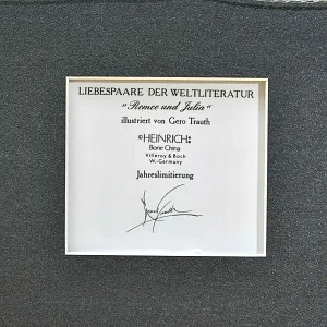 Картина - Панно - Фарфоровая Плакетка «Ромео и Джульета», Villeroy&Boch. Германия - 1980 год.