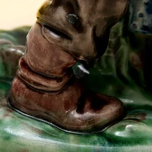 Коллекционная статуэтка «Казка про кривеньку качечку» Обливная керамика, СССР ЛКСФ - 50-е гг.