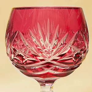 Набор для Вина Графин и 4-е Бокала серия «Portofino» Цветной Хрусталь, Annahütte Германия, 50 -е годы.