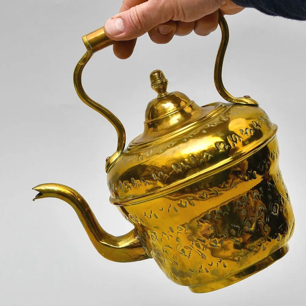Винтажный Латунный Чайник на 3 литра. Марокко, середина ХХ века.