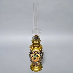 Антикварная Керосиновая Фарфоровая Лампа с Механизмом Hersteller Berlin, Германия 1920 -1925 год.