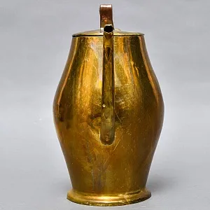 Антикварный Латунный Кофейник - Чайник - Кувшин на 4,5 литра, Франция начало ХХ века.