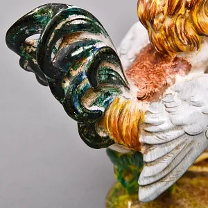 Коллекционные Парные статуэтки «Птицы. Бойцовые петухи», Фаянс, Италия - вторая половина ХХ века. 