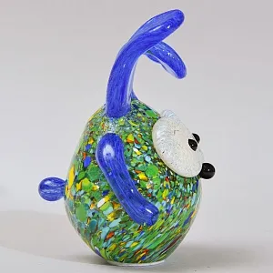 Авторская Коллекционная Стеклянная Статуэтка «Заяц», Цветное стекло, Россия.