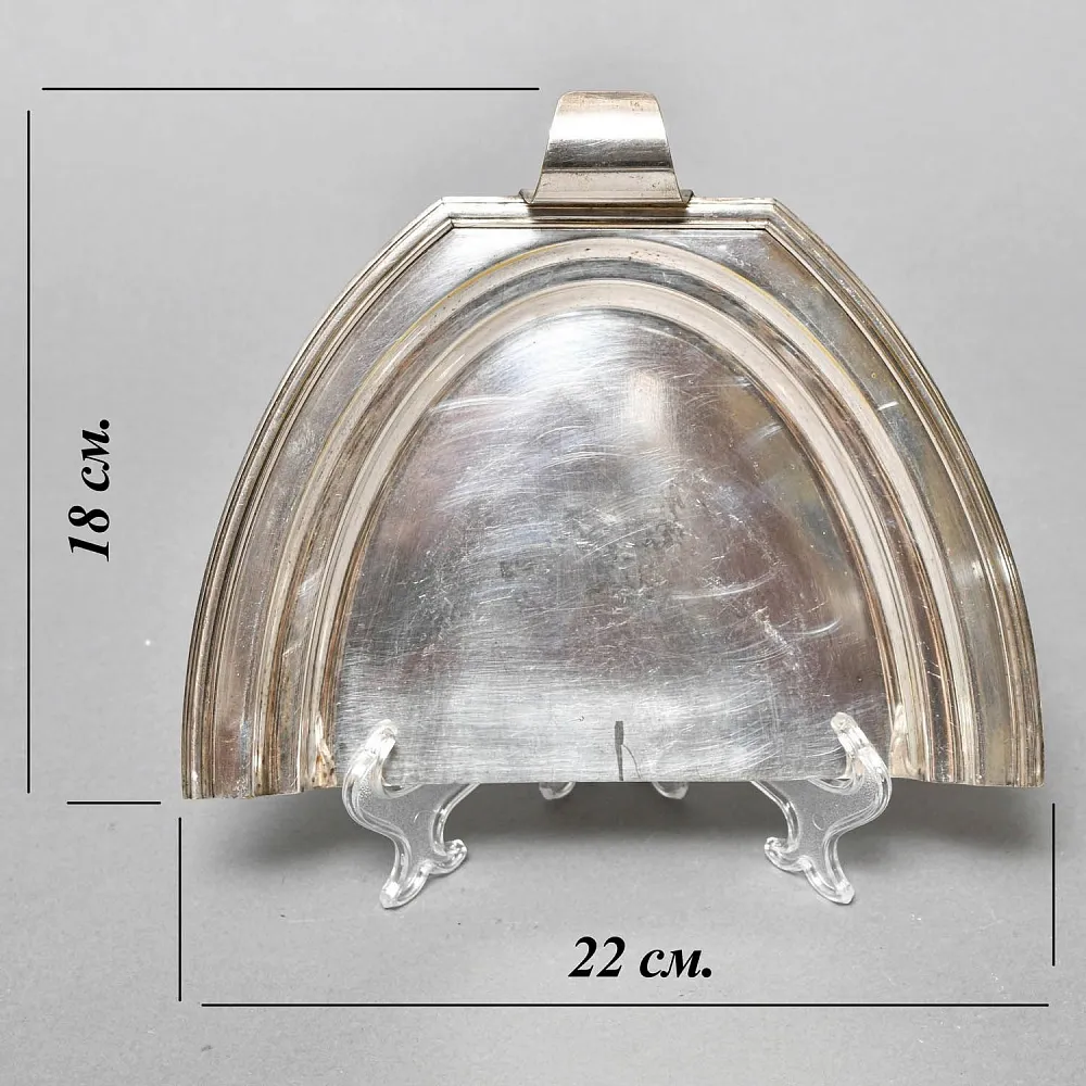 Старинный Совок и скребок для уборки крошек со стола, Металл, Silverplated, SHEFFIELD Англия. 