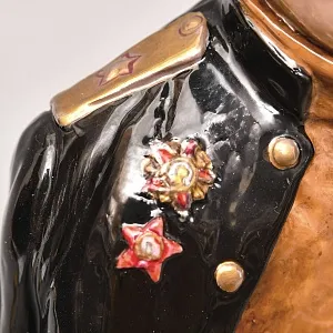 Коллекционная Авторская Статуэтка «Советский Исследователь Арктики - Папанин И.Д.», фарфор, Россия. 