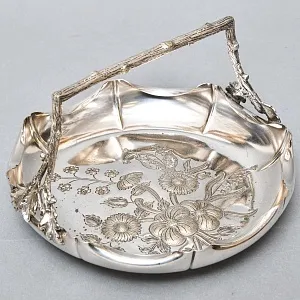 Металлическая Сухарница - Конфетница - Фруктовница, Silverplate, Mappin & Webbs Англия. 