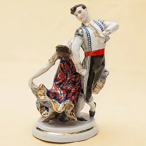 Редкость! Авторская Фарфоровая статуэтка «Испанский танец», СССР ЛЗФИ, 1967 - 1983 годы. 