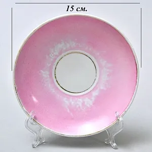 Антикварная Фарфороввая Чайная Пара «НА ПАМЯТЬ», Германия, конец XIX века.