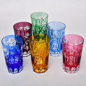 Хрустальные Стаканы для Воды серия «Виноград» - 6 штук, NACHTMANN Германия, 70-е гг.