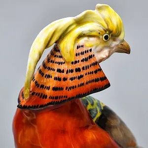 Коллекционная Фарфоровая статуэтка Птица - «Золотой Фазан», Hutschenreuther Германия, 60-е гг.