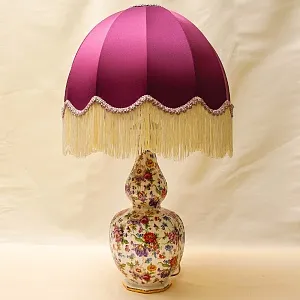 Большая Настольная Электрическая Лампа - Светильник «Цветочная Симфония» Бельгия Н-76 см.