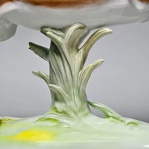 Большая Фарфоровая статуэтка «Бегущий конь. Арабский жеребец», ROSENTHAL Германия. 