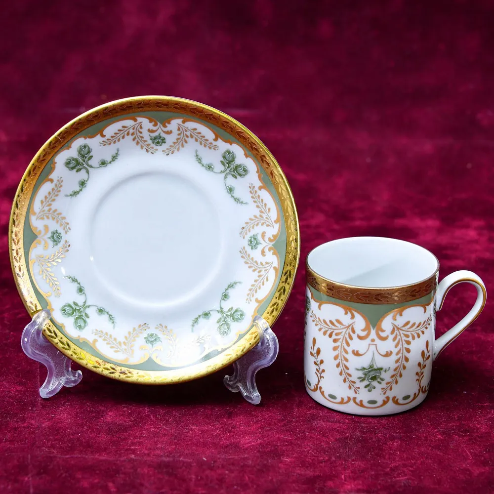 Коллекционная Кофейная Пара «Садовый орнамент», GLORIA Bayreuth, Германия 60гг.