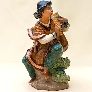 Большая Коллекционная Фарфоровая статуэтка «Юноша играющий на флейте», серия Грес Lladro Испания -1986г.