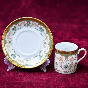 Коллекционная Кофейная Пара «Садовый орнамент», GLORIA Bayreuth, Германия 60гг.