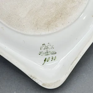 Антикварная Фарфоровая Пепельница «Охотничья собака», Kaestner Saxonia, Германия -20 гг. 