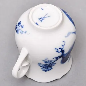 Коллекционная Фарфоровая Кофейная пара «Голубые орхидеи», MEISSEN Германия, середина ХХ века. 